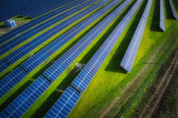 Enorme Usina Energia Solar Para Usar Energia Solar Campo Verde — Fotografia de Stock