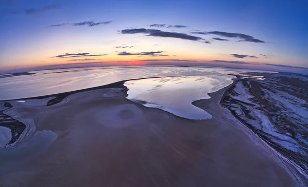 Isole Insolite Lago Brillante Vista Dall Alto Macchina Fotografica Drone — Foto Stock