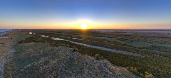 Isole Insolite Lago Brillante Vista Dall Alto Macchina Fotografica Drone — Foto Stock