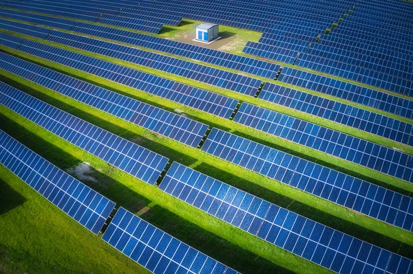 Enorme Usina Energia Solar Para Usar Energia Solar Campo Verde — Fotografia de Stock