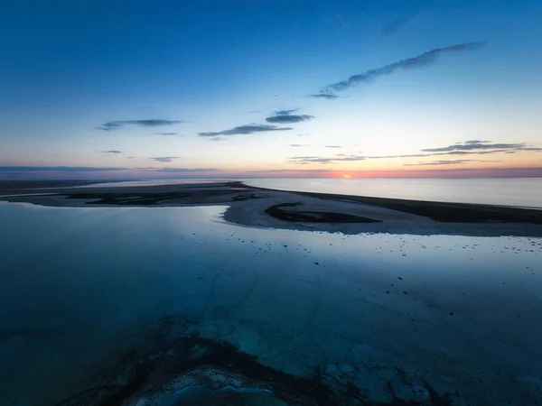 Ilhas Incomuns Lago Brilhante Vista Superior Câmera Drone — Fotografia de Stock