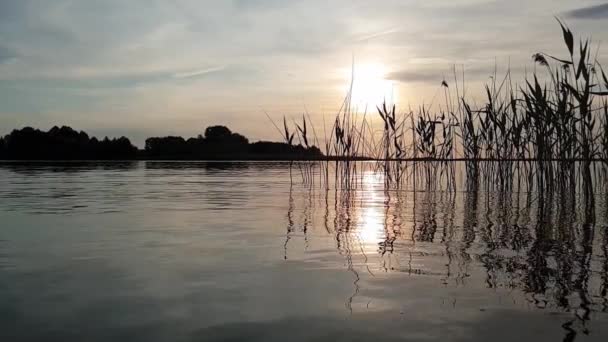 Západ slunce nad Šatskými jezery — Stock video