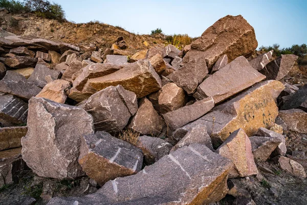Large Deposits Stone Materials Mining Quarry — Stock Photo, Image