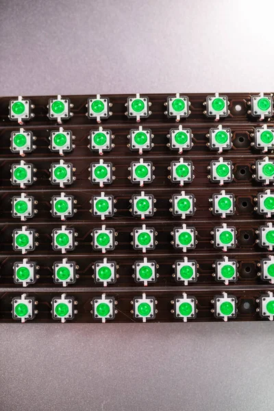 El panel de indicadores de luz led está en la producción —  Fotos de Stock