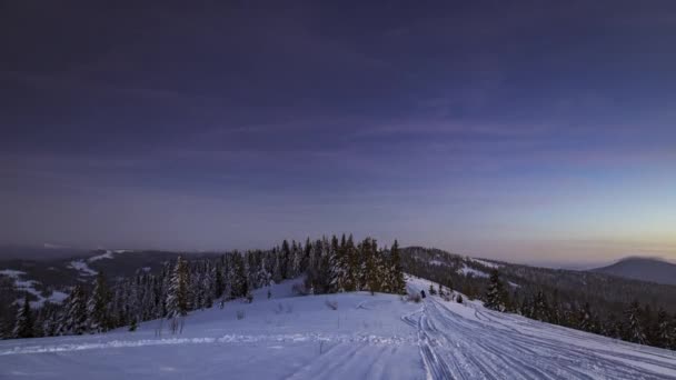 Milky way time lapse in Carpathian Mountains — Stock Video