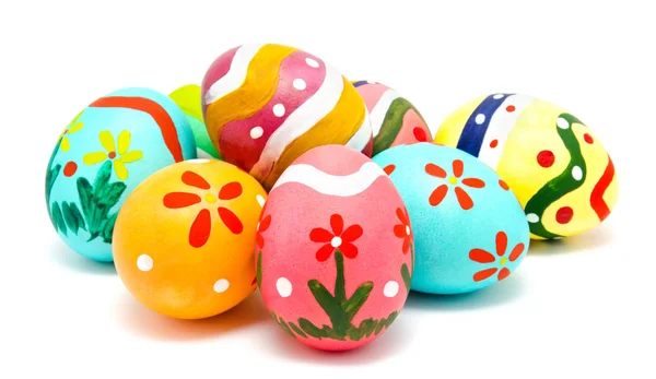 Perfect colorful handmade easter eggs — Stock Photo, Image