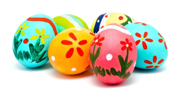 Doskonały kolorowy ręcznie robione Wielkanocne jaja — Zdjęcie stockowe