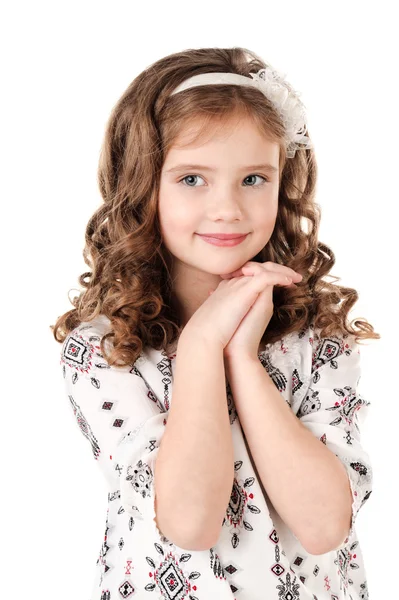 Retrato de adorable niña sonriente — Foto de Stock