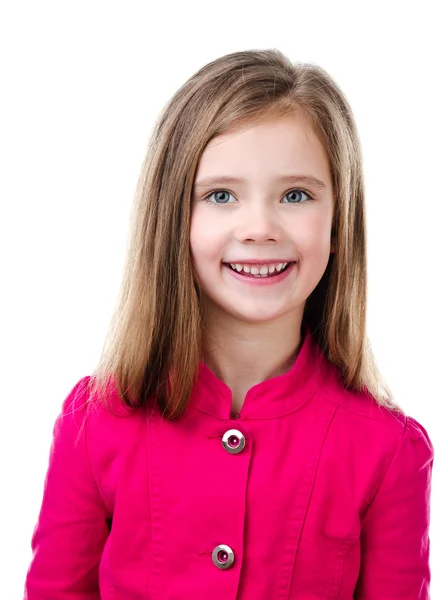 Happy cute little girl isolated — Stock Photo, Image