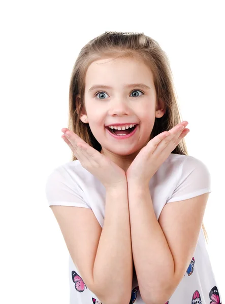 Retrato de adorável menina surpreendida — Fotografia de Stock