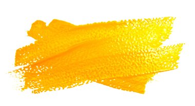 Sarı izole boya fırça darbeleri