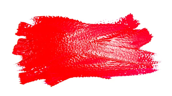 Красные штрихи кисти изолированы — стоковое фото