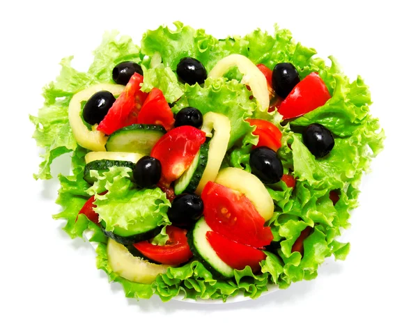 Ensalada de verduras frescas aisladas en un blanco —  Fotos de Stock