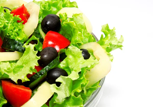 Ensalada de verduras frescas aisladas en un blanco —  Fotos de Stock