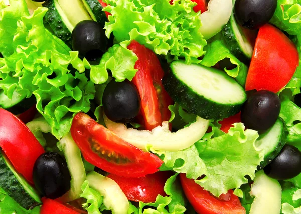 背景的新鲜的蔬菜沙拉 — 图库照片