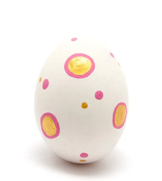 Красочный Совершенный Ручной Работы Окрашенные Пасхальные Яйца Изолированы Белом Фоне — стоковое фото