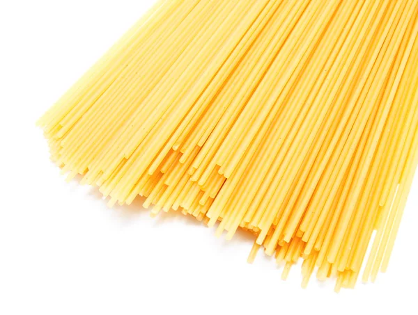 Okokt italiensk spaghetti isolerad — Stockfoto