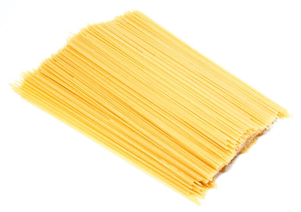 Spaghettis italiens non cuits isolés — Photo