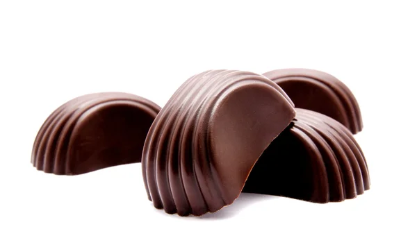 Caramelle di cioccolato isolate su un bianco — Foto Stock