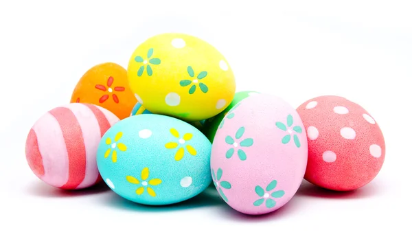 Izole renkli Elişi Paskalya yumurtaları — Stok fotoğraf