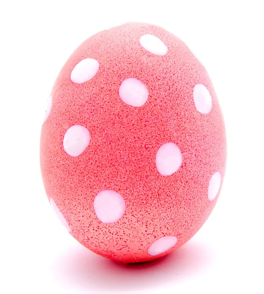 Huevo de Pascua rosa pintado aislado —  Fotos de Stock