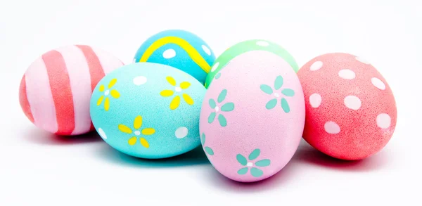 Színes kézzel húsvéti tojás elszigetelt — Stock Fotó