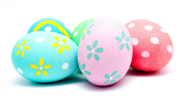 Izole renkli Elişi Paskalya yumurtaları — Stok fotoğraf
