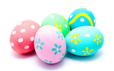 izole renkli Elişi Paskalya yumurtaları