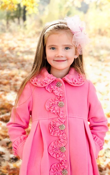 Autumn portrait of adorable little girl — Stock Photo, Image