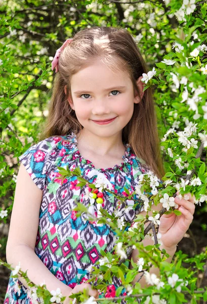 Portrait of adorable smiling little girl — Stock Photo, Image