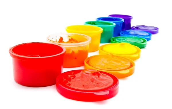 Children finger paint isolated — Stock Photo, Image