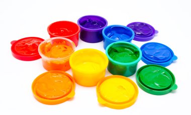 Çocuk izole boya parmak