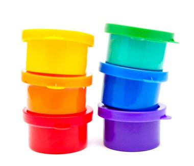 Çocuk izole boya parmak