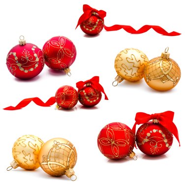 Fotoğraf Noel dekorasyonu topları topluluğu