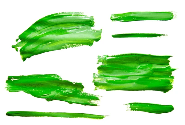 Pinselstriche Textur grüne Wasserfarbe — Stockfoto