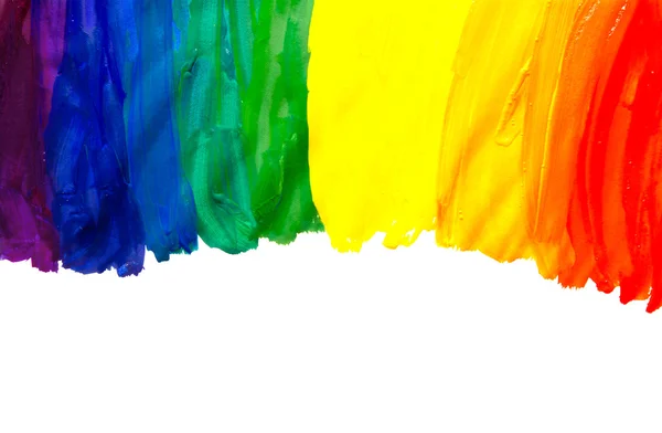 抽象的压克力手绘的彩虹 — 图库照片