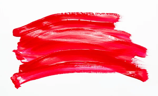 Paint brush stroke texture aquarelle rouge — Photo