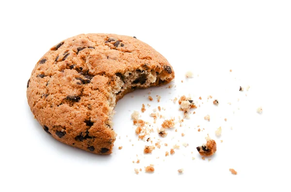 Chocolate chip bite cookies isolated — Stock Photo, Image