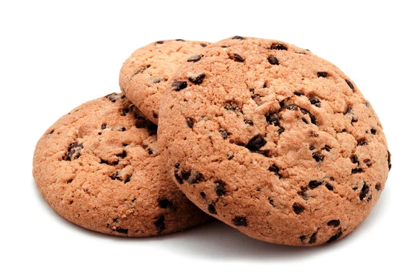 Csokoládé chip cookie-kat, elszigetelt — Stock Fotó