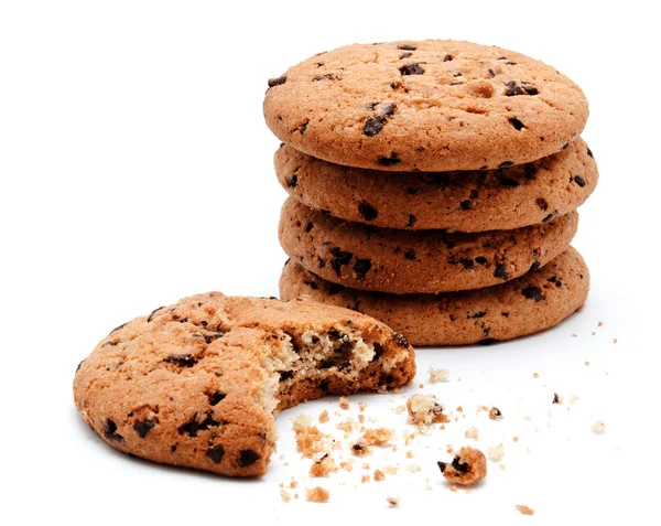 Chocolate chip cookies isolated — Stock Photo, Image