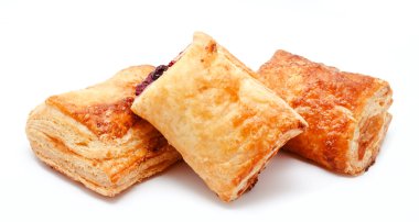 İzole kiraz reçeli ile taze puf hamur işleri