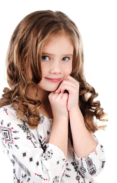 Retrato de adorable niña sonriente — Foto de Stock