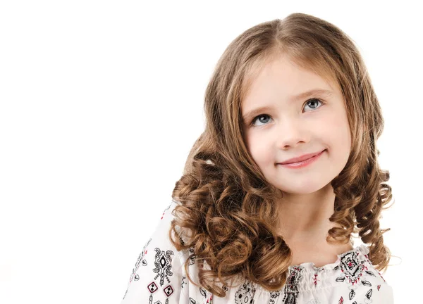 Portrait of  adorable smiling  little girl — Stock Photo, Image