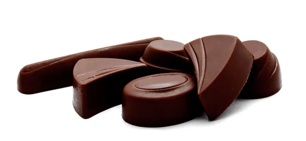 Surtido de caramelos de chocolate aislados — Foto de Stock