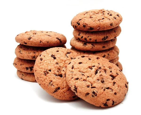 Chocolate chip cookies isolated — Stock Photo, Image