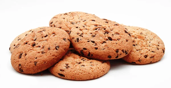 Chocolate chip cookies isolated — Stock Photo, Image