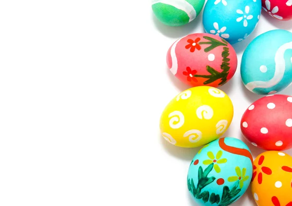 Perfecto colorido huevos de Pascua hechos a mano — Foto de Stock