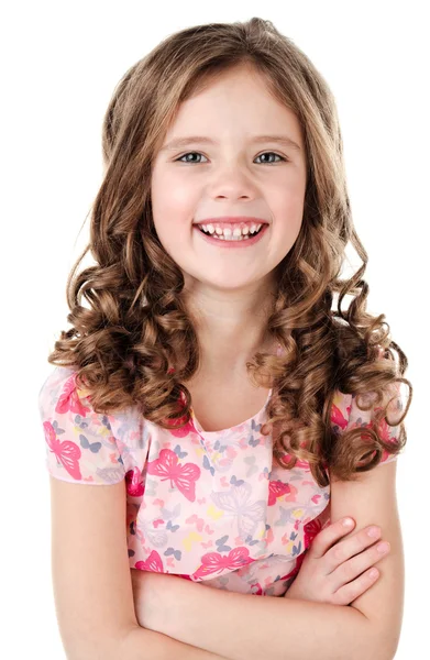 Porträt eines entzückenden glücklichen kleinen Mädchens — Stockfoto