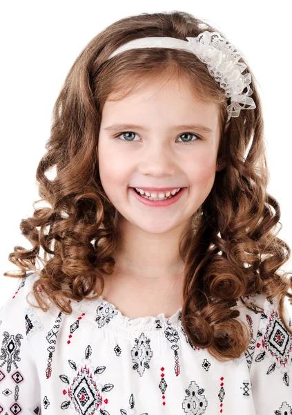 Portrait of adorable happy little girl — Stock Photo, Image