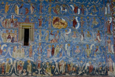 Jesse ağaç fresk Voronet Manastırı, Suceava İlçesi, Romanya, detay
